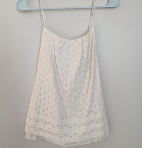 Juicy Couture small tie back cream top